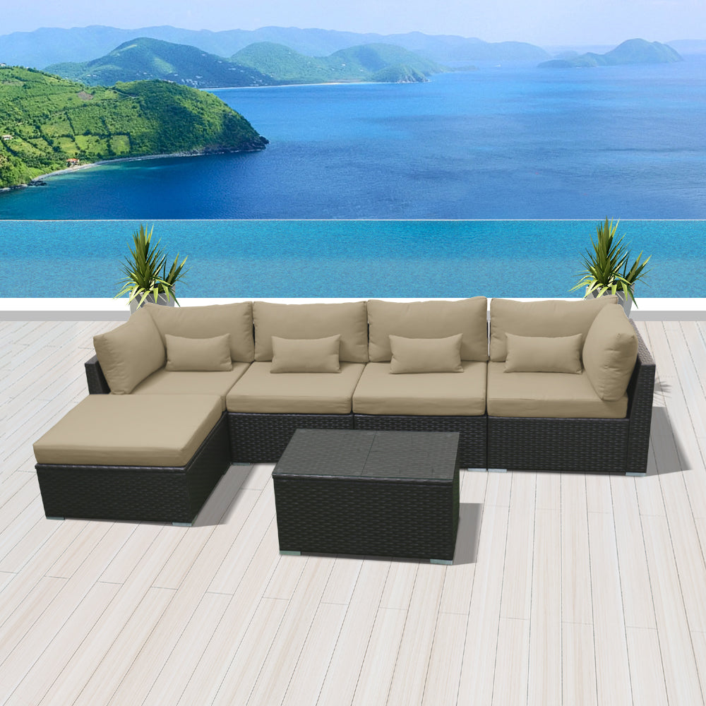 (6H)  Modern Wicker Patio Furniture Sofa Set