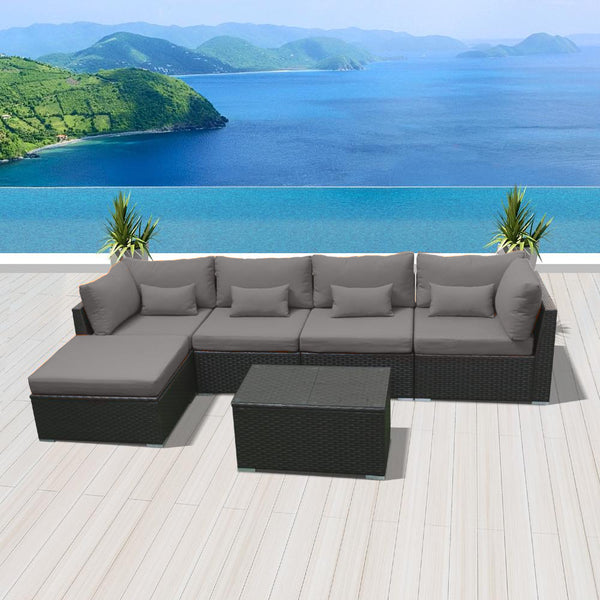 (6H)  Modern Wicker Patio Furniture Sofa Set - Modenzi LLC