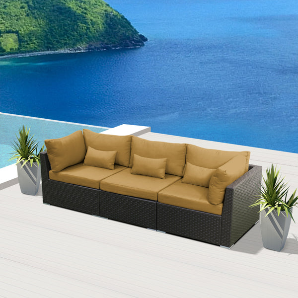 (3L)  Modern Wicker Patio Furniture Sofa Set - Modenzi  Wicker Patio Outdoor Sofa Sectional Furniture Set