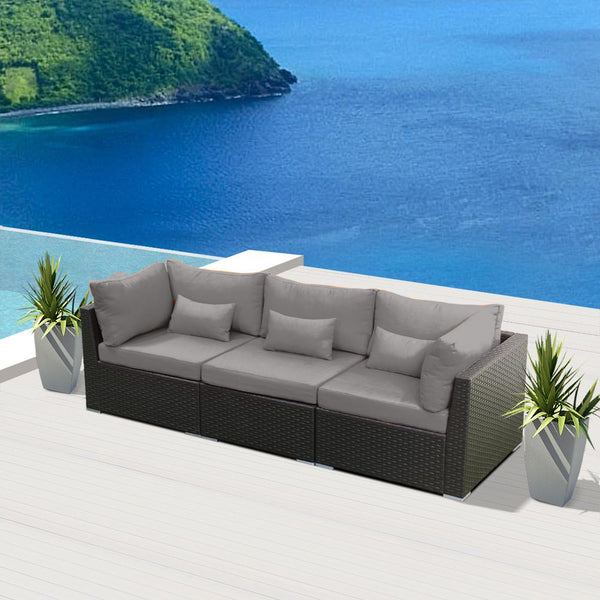 (3L)  Modern Wicker Patio Furniture Sofa Set - Modenzi LLC