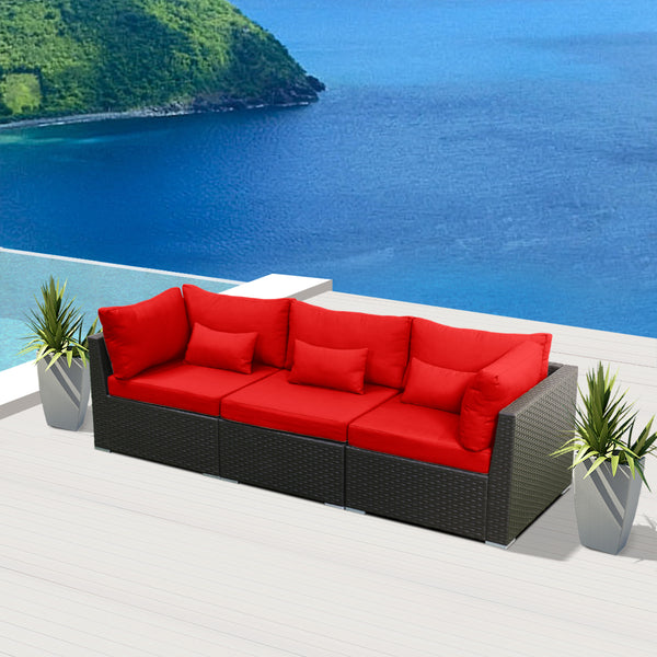 (3L)  Modern Wicker Patio Furniture Sofa Set - Modenzi  Wicker Patio Outdoor Sofa Sectional Furniture Set