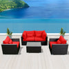 (5D) Modern Wicker Patio Furniture Sofa Set