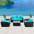 (5D) Modern Wicker Patio Furniture Sofa Set - Modenzi  Wicker Patio Outdoor Sofa Sectional Furniture Set