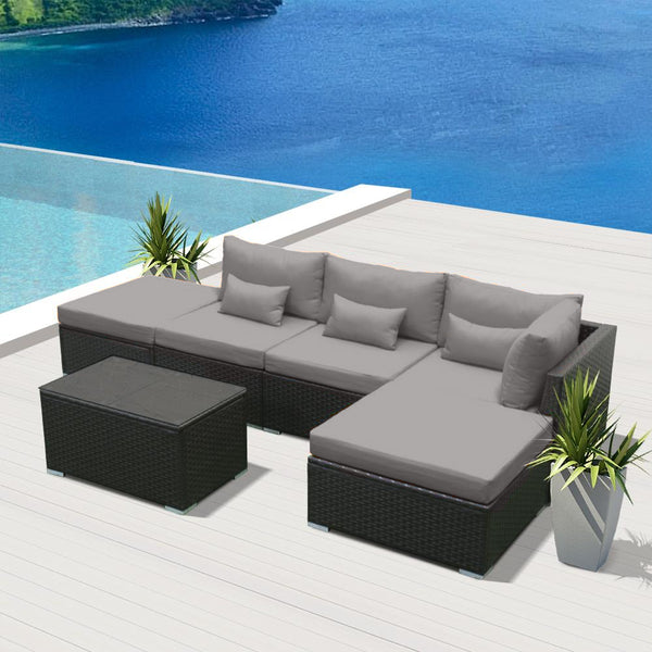 (6L) Modern Wicker Patio Furniture Sofa Set - Modenzi LLC