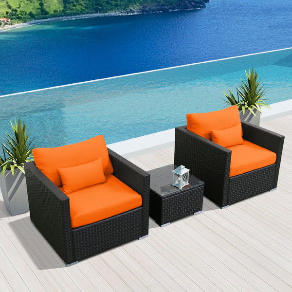 (3D) Modern Wicker Patio Furniture Sofa Set - Modenzi  Wicker Patio Outdoor Sofa Sectional Furniture Set