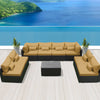 (9G2) Modern Wicker Patio Furniture Sofa Set