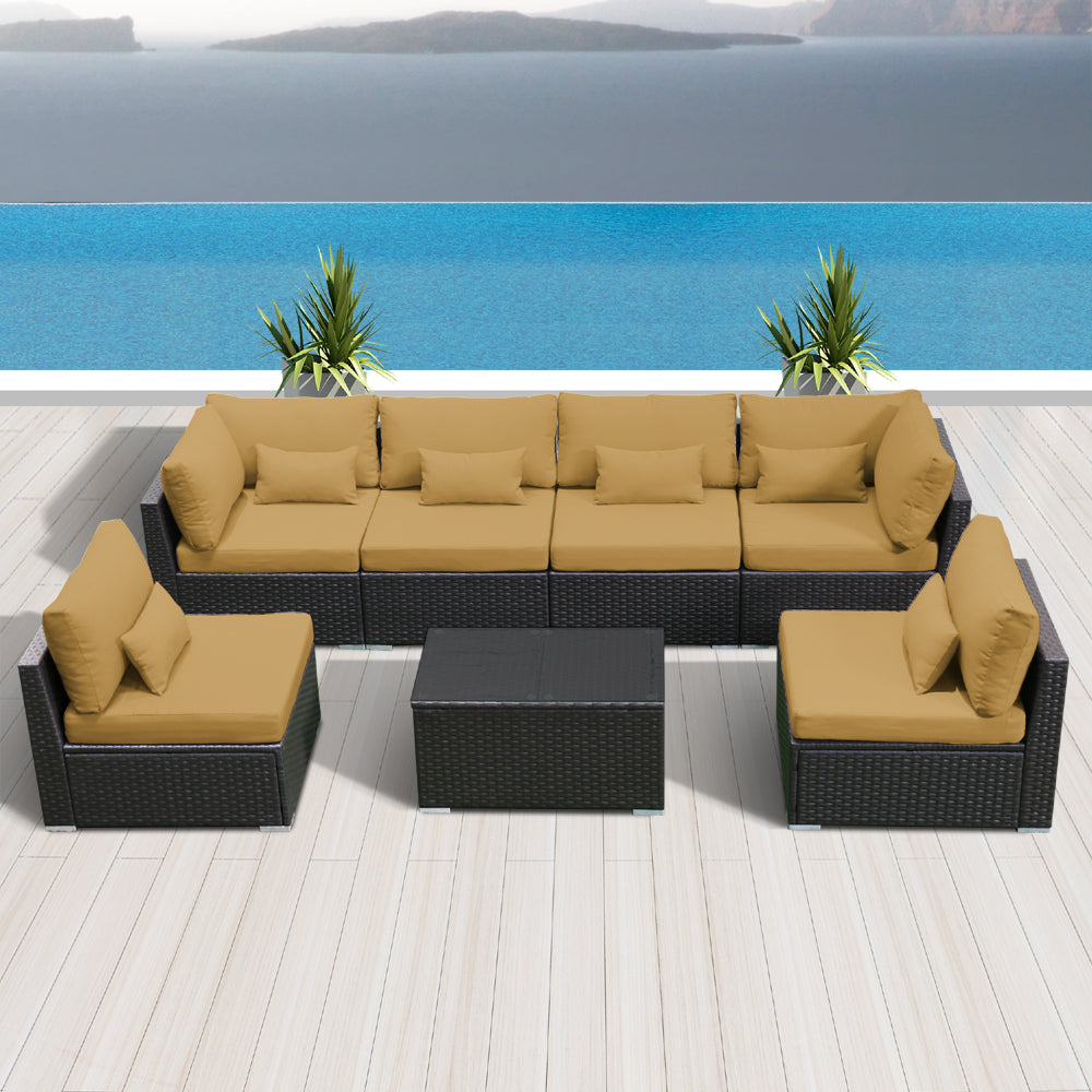 (7G) Modern Wicker Patio Furniture Sofa Set