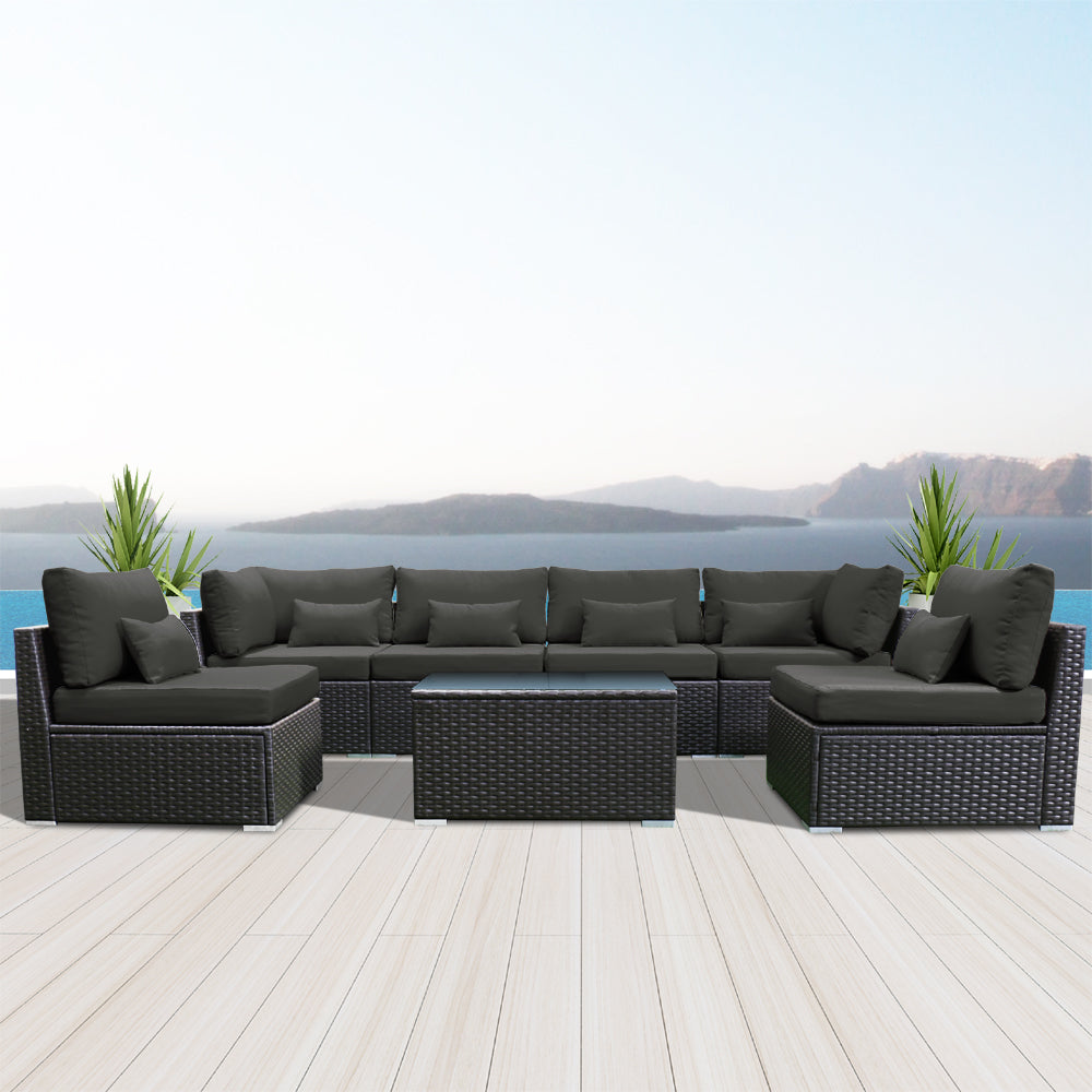 7g) modern wicker patio furniture sofa set | modenzi llc